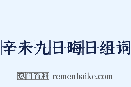 辛未九日晦日组词是什么意思的图片